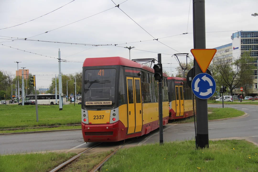 Tramwaje przy Pabianickiej w Łodzi