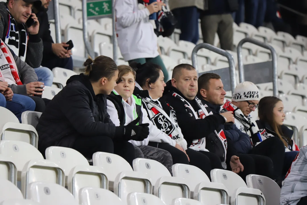 Kibice ŁKS-u Łódź podczas meczu z Górnikiem Zabrze