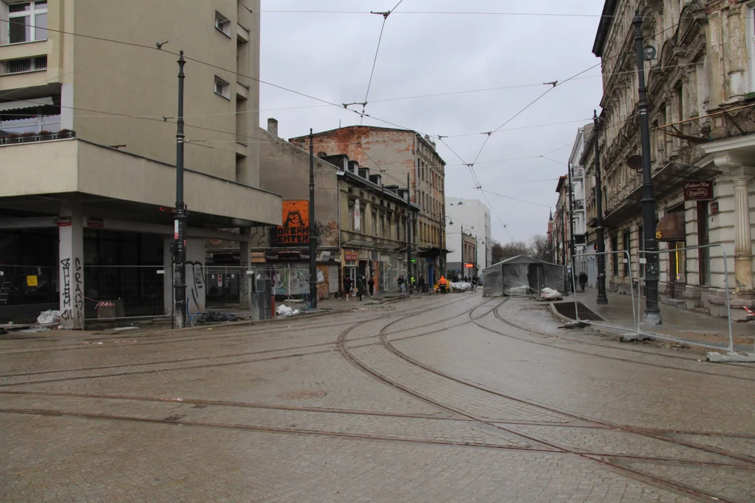 Plac Wolności w Łodzi z lotu ptaka