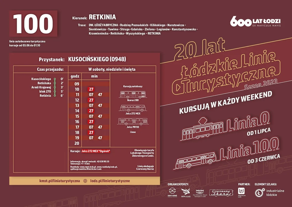 Rozkład jazdy linia 100