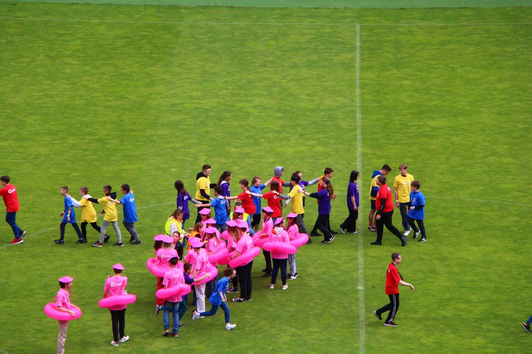 Flash mob na stadionie ŁKS Łódź im. Władysława Króla