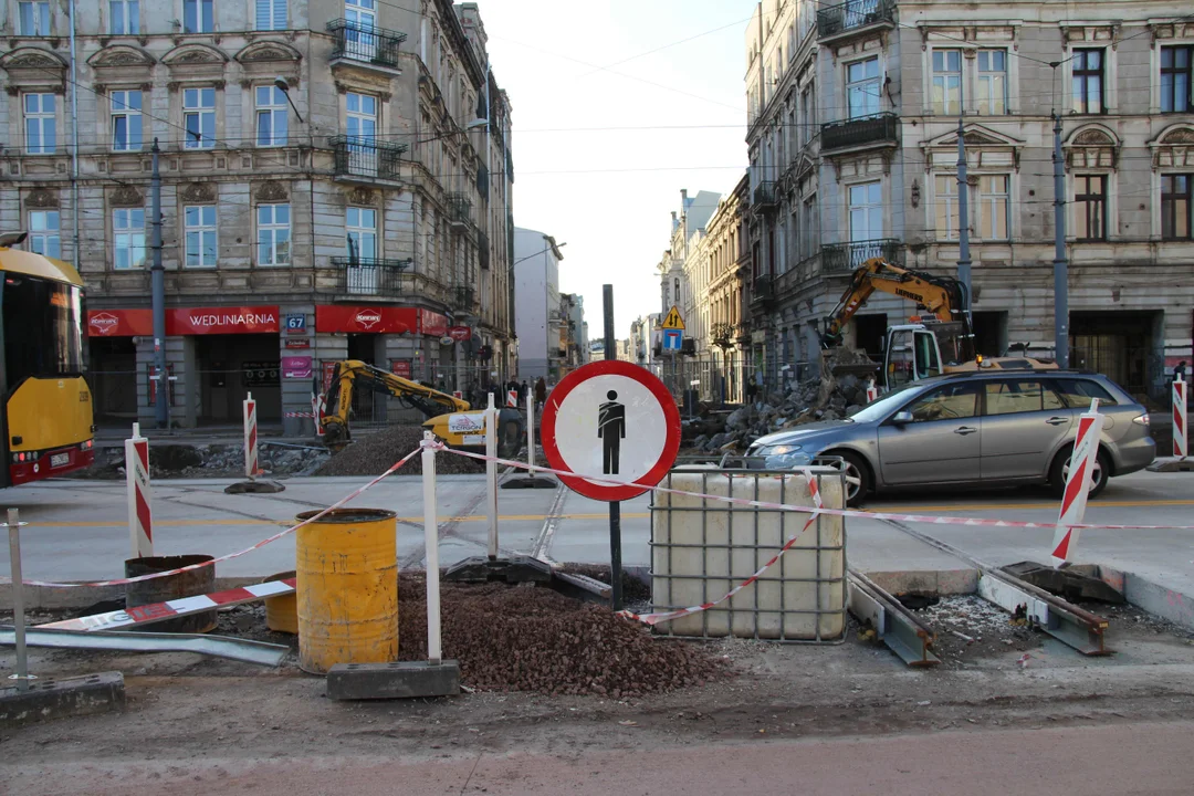 Utrudnienia dla kierowców na ulicy Zachodniej w Łodzi - 30.10.2023 r.