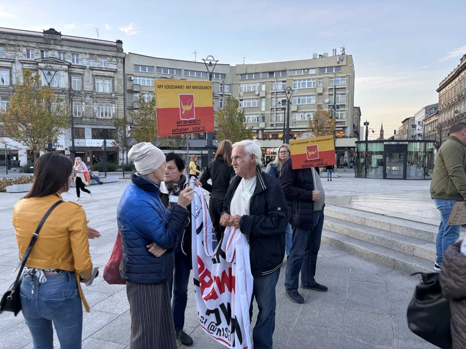 Manifestacja Łódzkiego Stowarzyszenia Lokatorów