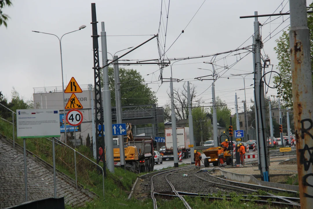 Zajezdnia tramwajowa Chocianowice w Łodzi w remoncie