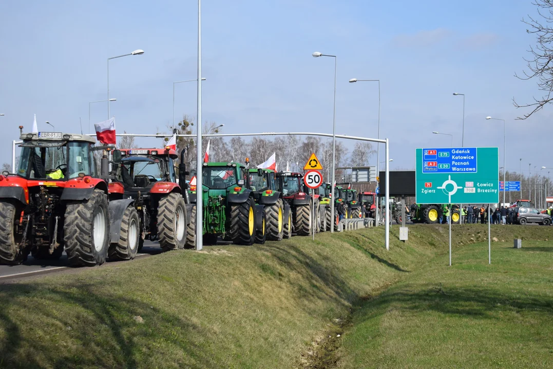 Protest rolników w Łódzkiem