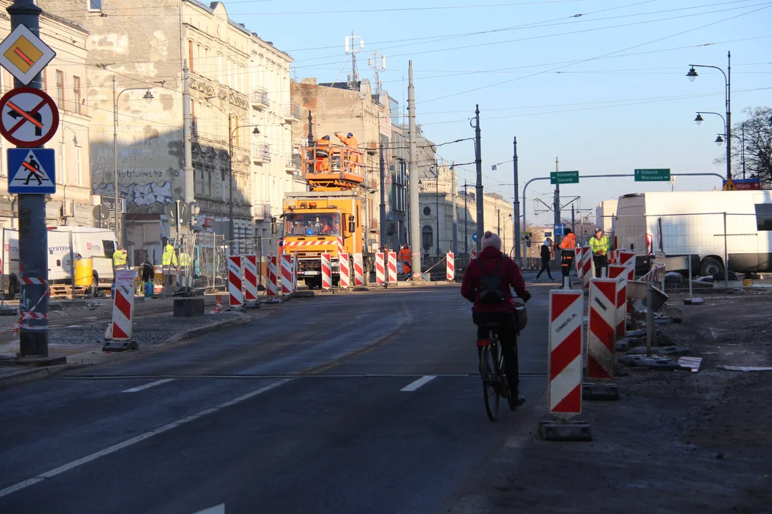 Utrudnienia dla podróżnych na Zachodniej w Łodzi