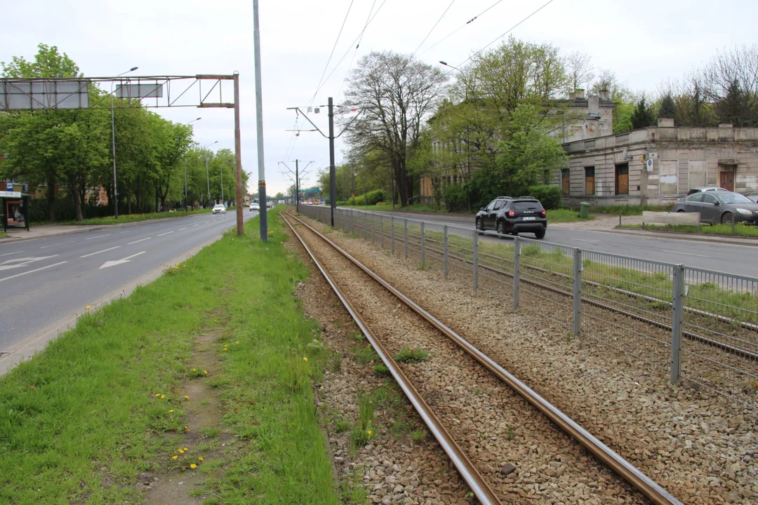 Tramwaje przy Pabianickiej w Łodzi