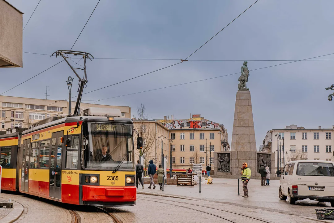 Pierwsze tramwaje na ulicy Legionów w Łodzi