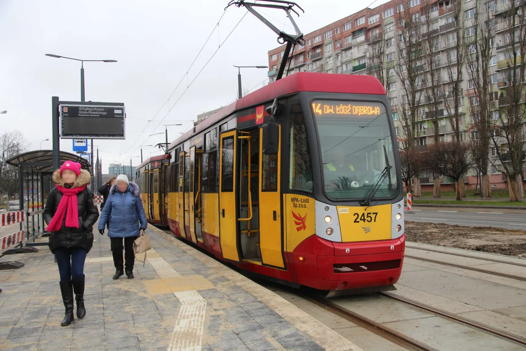 Powrót tramwajów MPK Łódź na remontowany al. Śmigłego-Rydza w Łodzi