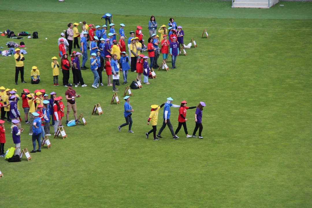 Flash mob na stadionie ŁKS Łódź im. Władysława Króla