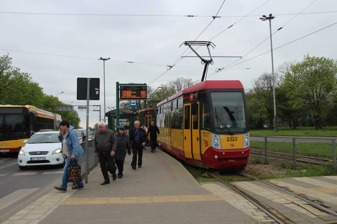 Tramwaje przy Pabianickiej w Łodzi