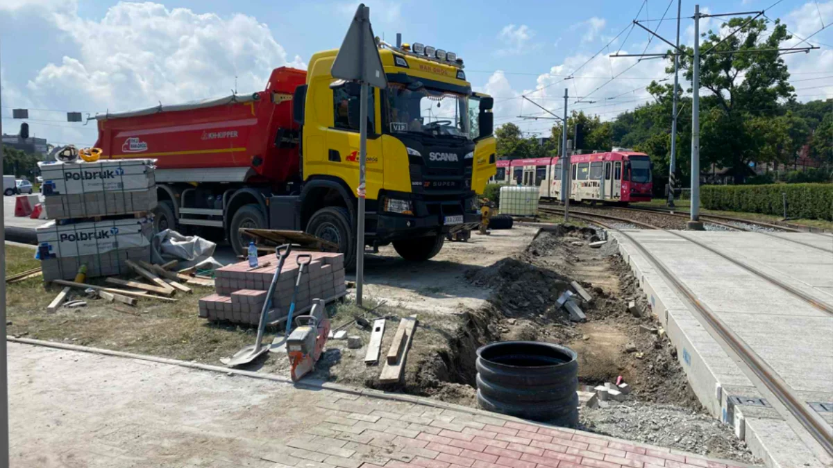 Remont skrzyżowania Błędnik w Gdańsku