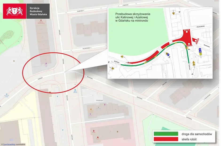 Rozpoczęcie budowy na gdańskim skrzyżowaniu. Są zmiany w rozkładach autobusów!