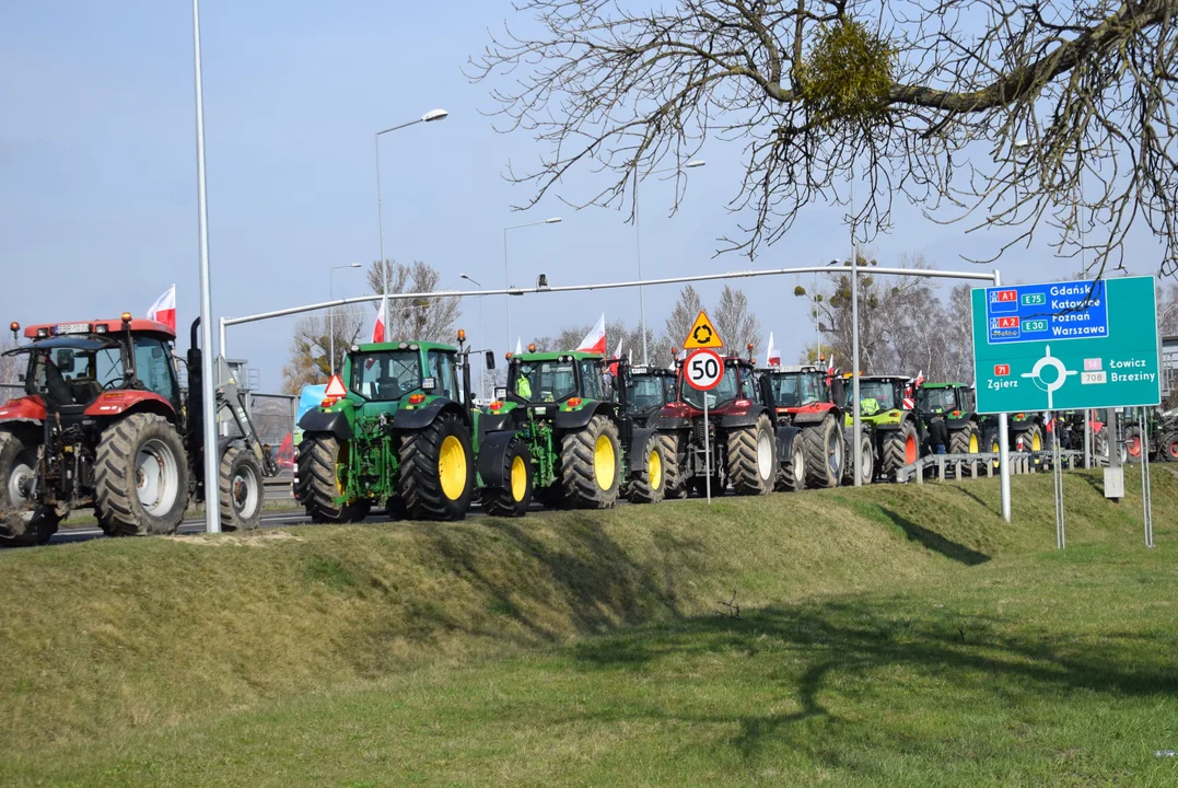 Protest rolników w Łódzkiem