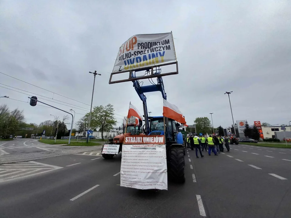 Protest Rolników Szczeńska Aleksandrowska Łódź