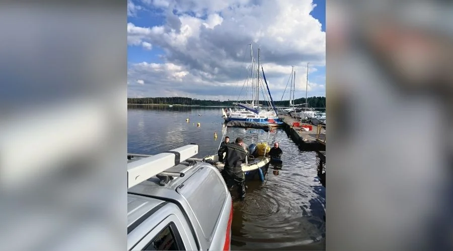 Akcja strażaków na Zalewie Sulejowskim
