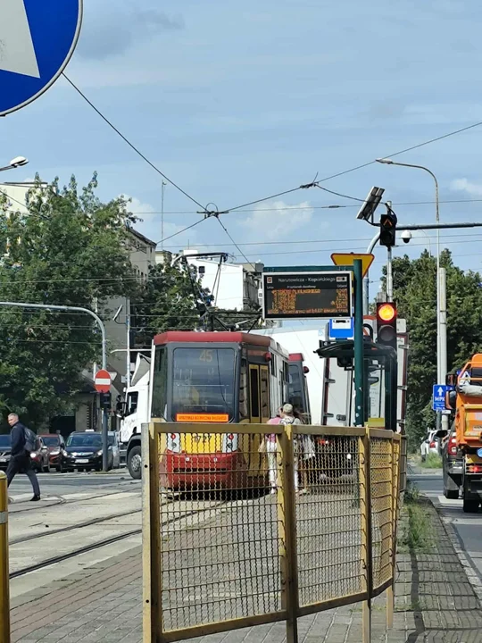 Wypadek na Narutowicza w Łodzi