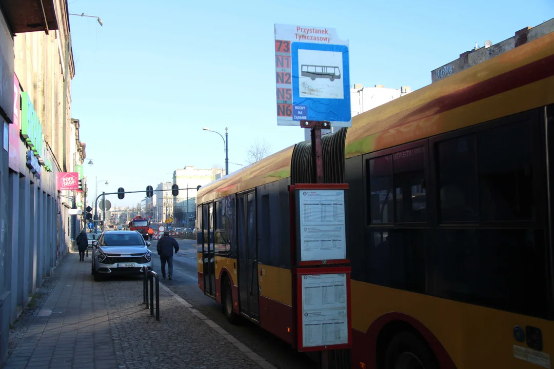 Utrudnienia dla podróżnych na Zachodniej w Łodzi