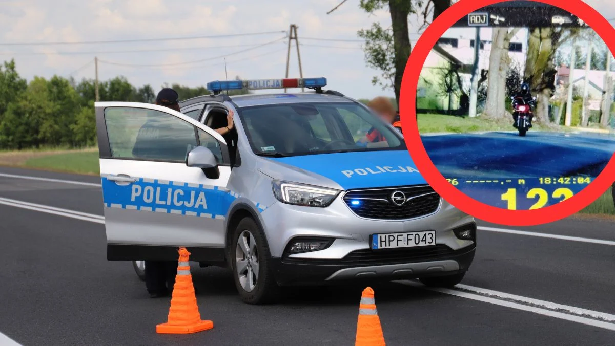 Ponad 120 km/h w terenie zabudowanym. Motocyklista zatrzymany przez policję