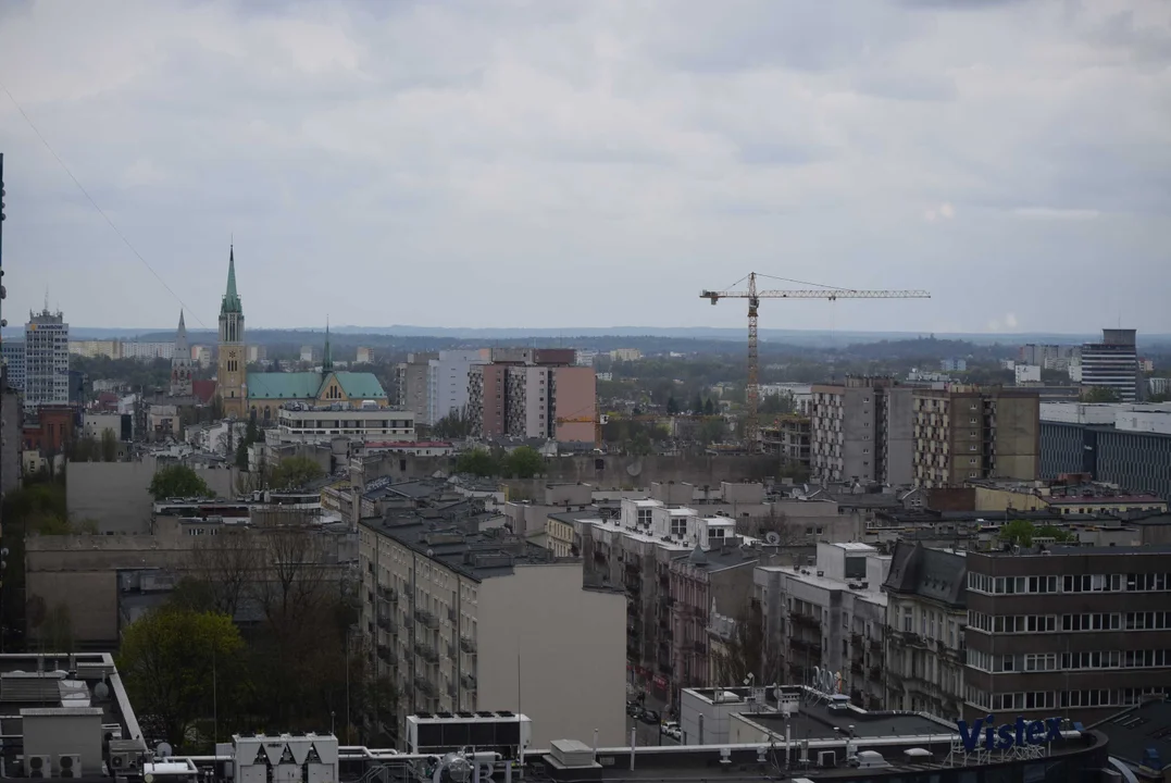 Panorama miasta widziana z wieżowca Red Tower