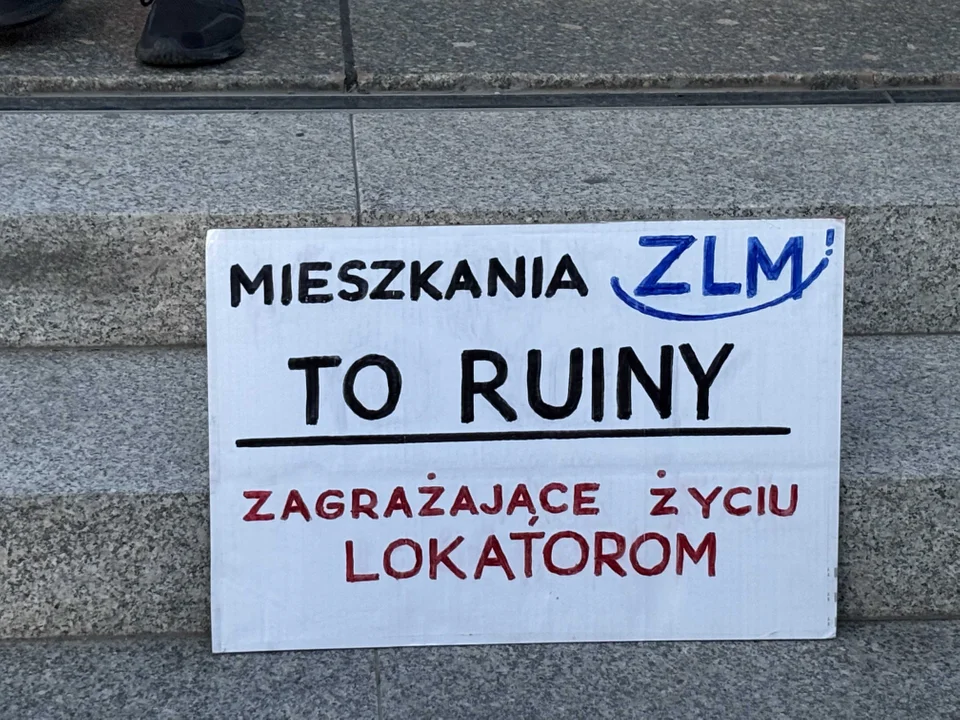 Manifestacja Łódzkiego Stowarzyszenia Lokatorów