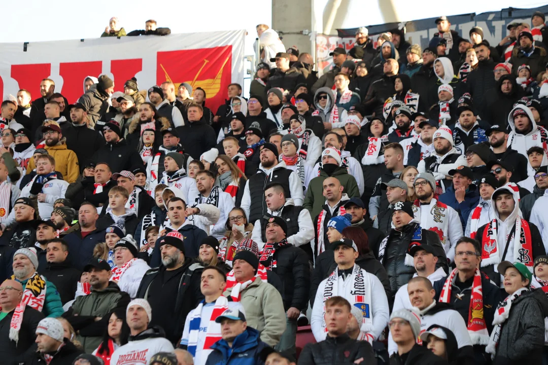 Kibice na meczu ŁKS Łódź i Ruch Chorzów