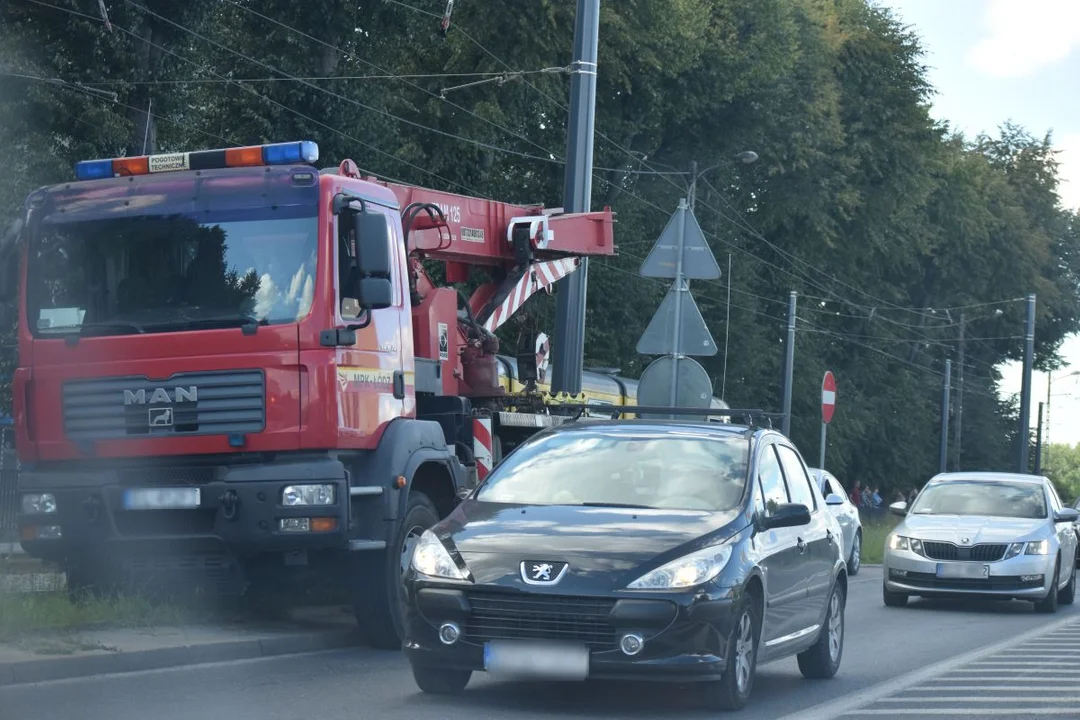 Wypadek na torowisku w Zgierzu