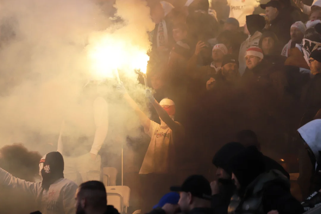 Kibice na meczu ŁKS Łódź i Ruch Chorzów