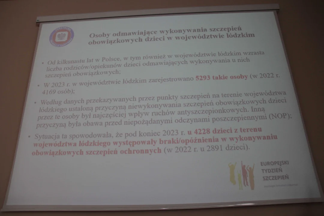 Konferencja prasowa w Wojewódzkiej Stacji Sanitarno-Epidemiologicznej w Łodzi