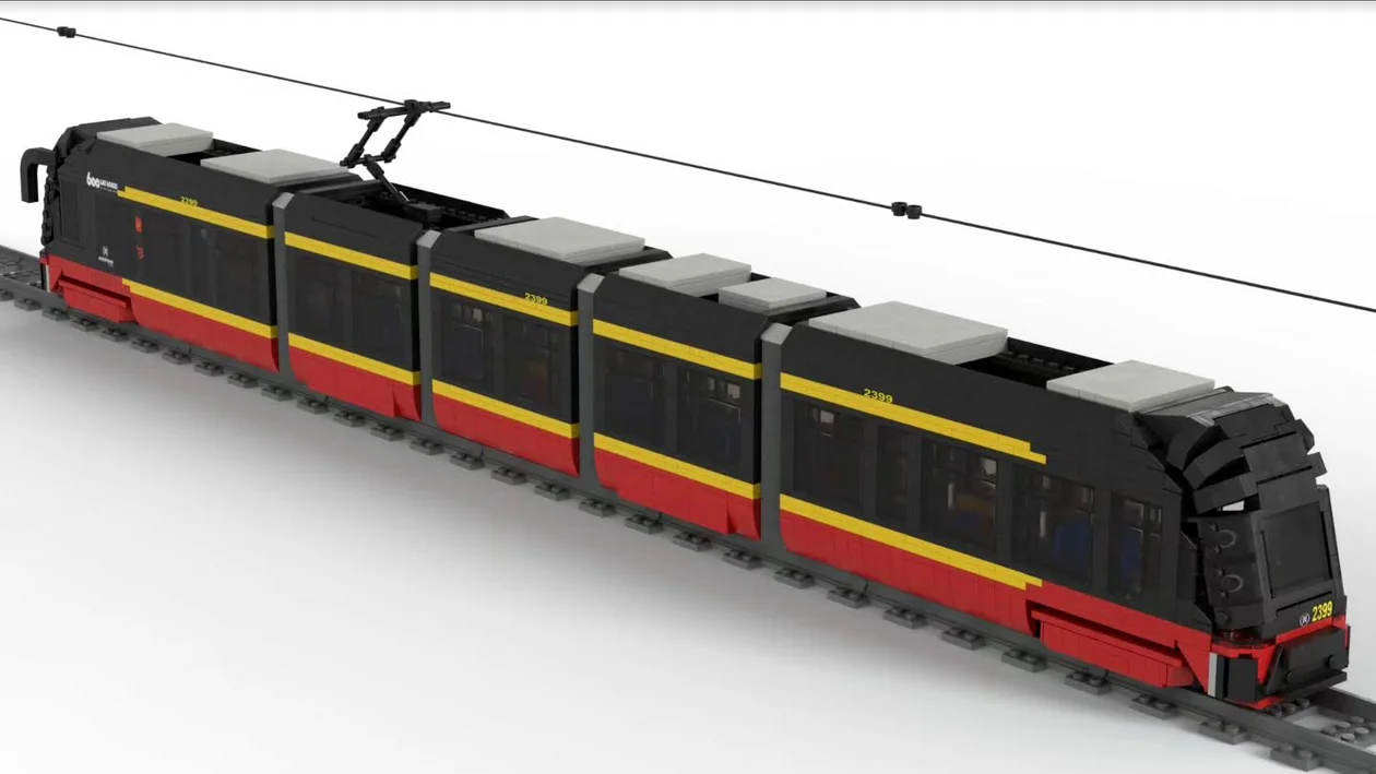 Modele łódzkich tramwajów z klocków Lego