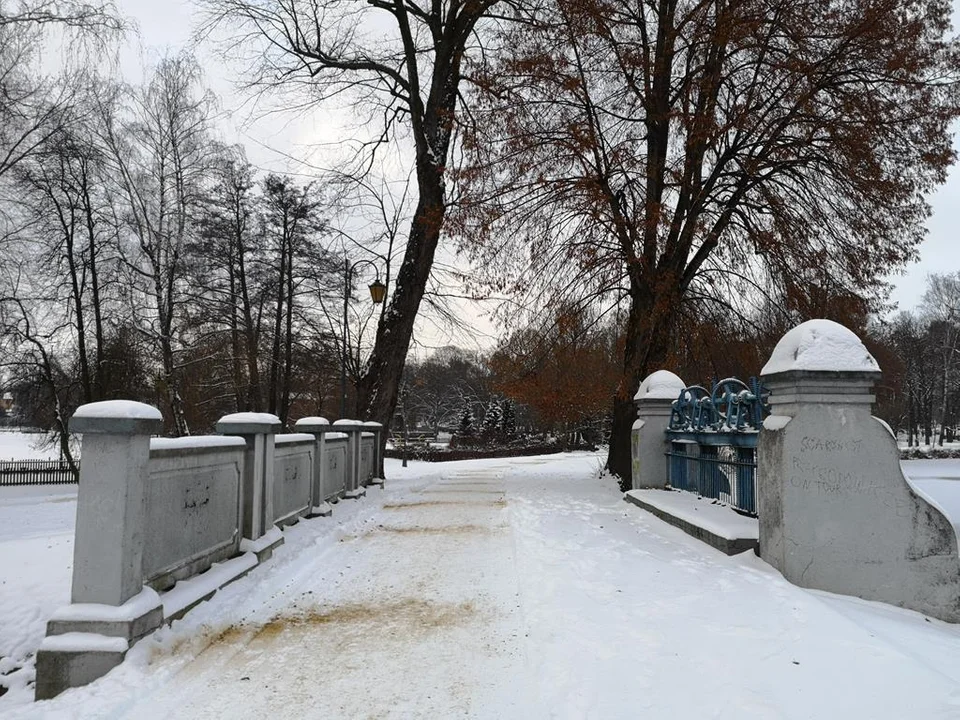 Zima zagościła w Parku Miejskim