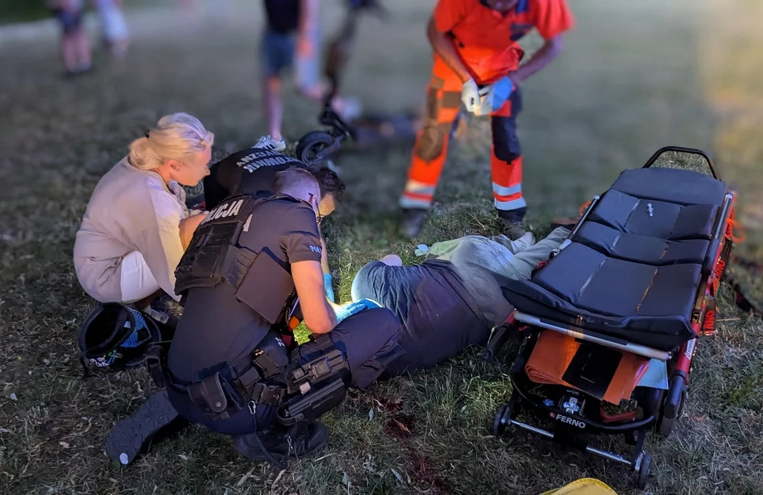 Wypadek na hulajnodze w Zduńskiej Woli
