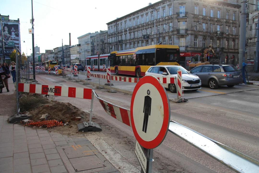 Utrudnienia dla kierowców na ulicy Zachodniej w Łodzi - 30.10.2023 r.