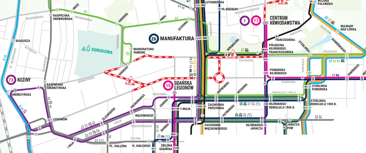 Zmiany w kursowaniu autobusów i tramwajów MPK Łódź