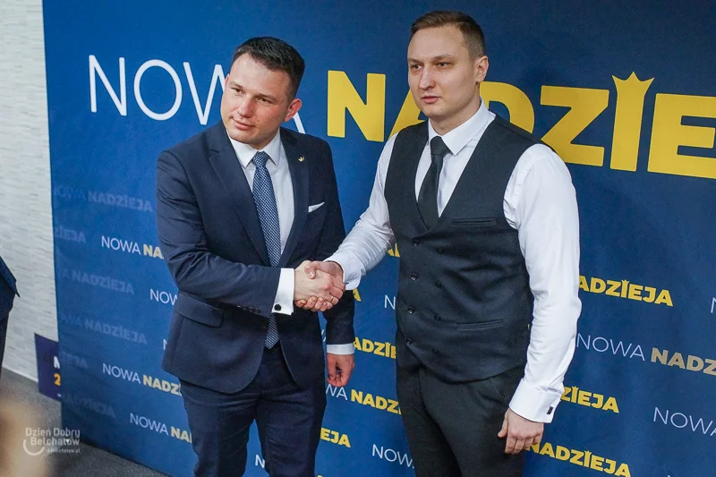 Sławomir Mentzen na spotkaniu w hotelu Wodnik