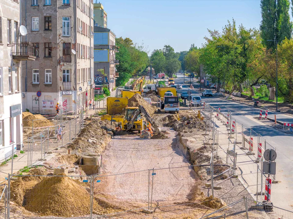 Trwa remont ulicy Wojska Polskiego w Łodzi