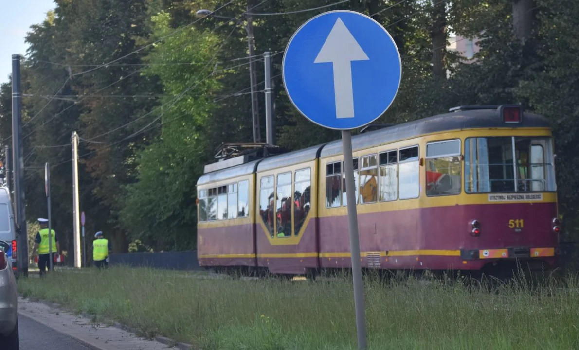 Wypadek na torowisku w Zgierzu