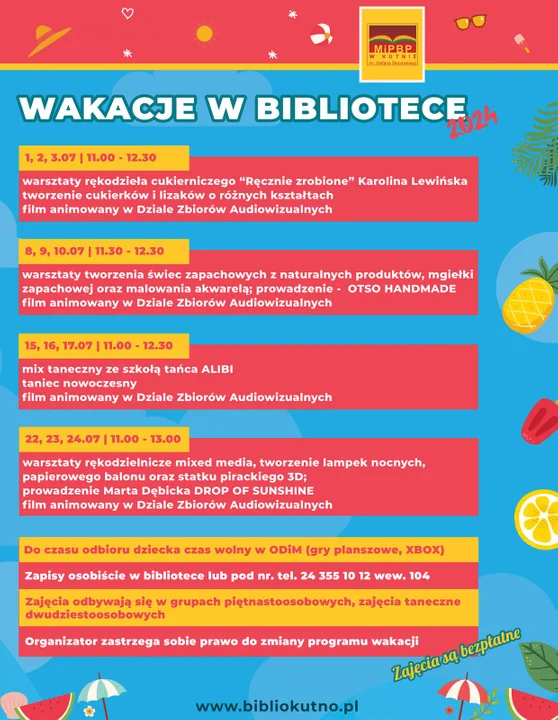 Wakacje w Biblioteką