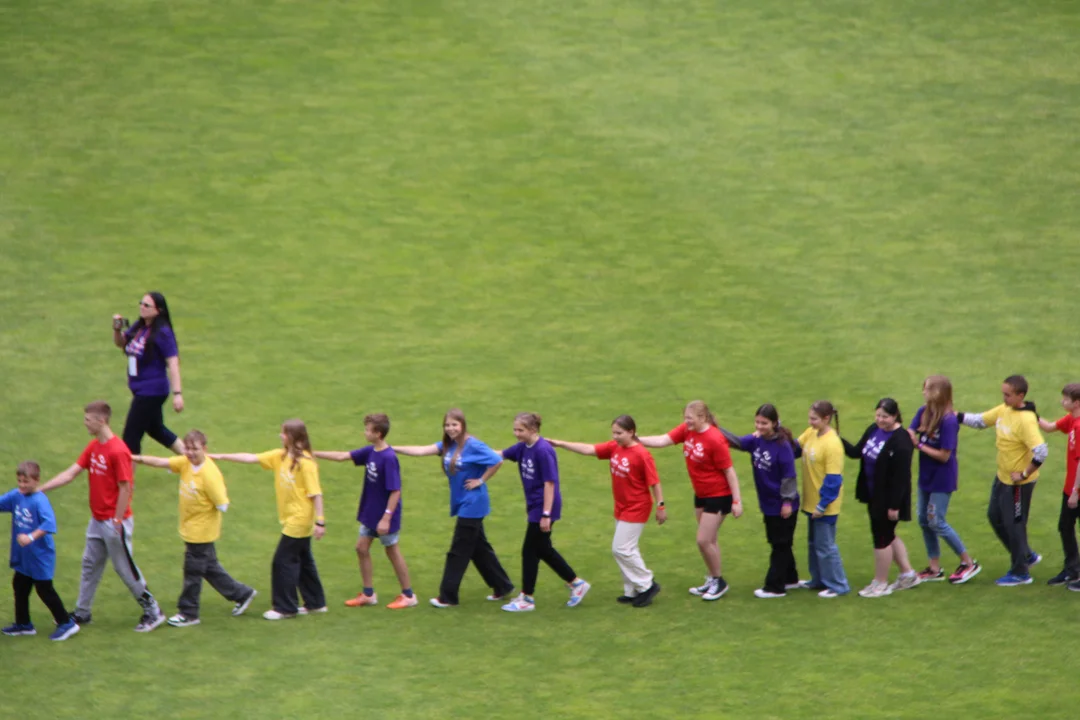 Flash mob na stadionie ŁKS Łódź im. Władysława Króla