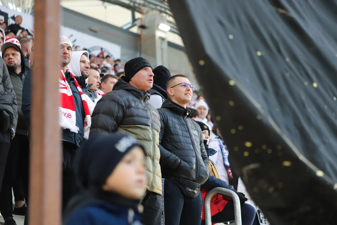 Kibice na meczu ŁKS Łódź i Ruch Chorzów