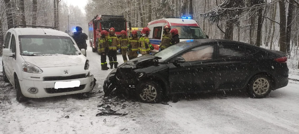 Zderzenie czołowe w Zgierzu. Hospitalizowane dzieci - Zdjęcie główne