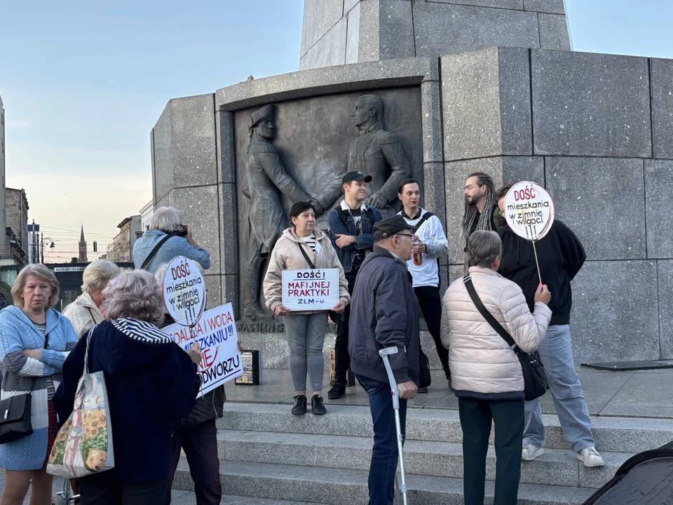 Manifestacja Łódzkiego Stowarzyszenia Lokatorów