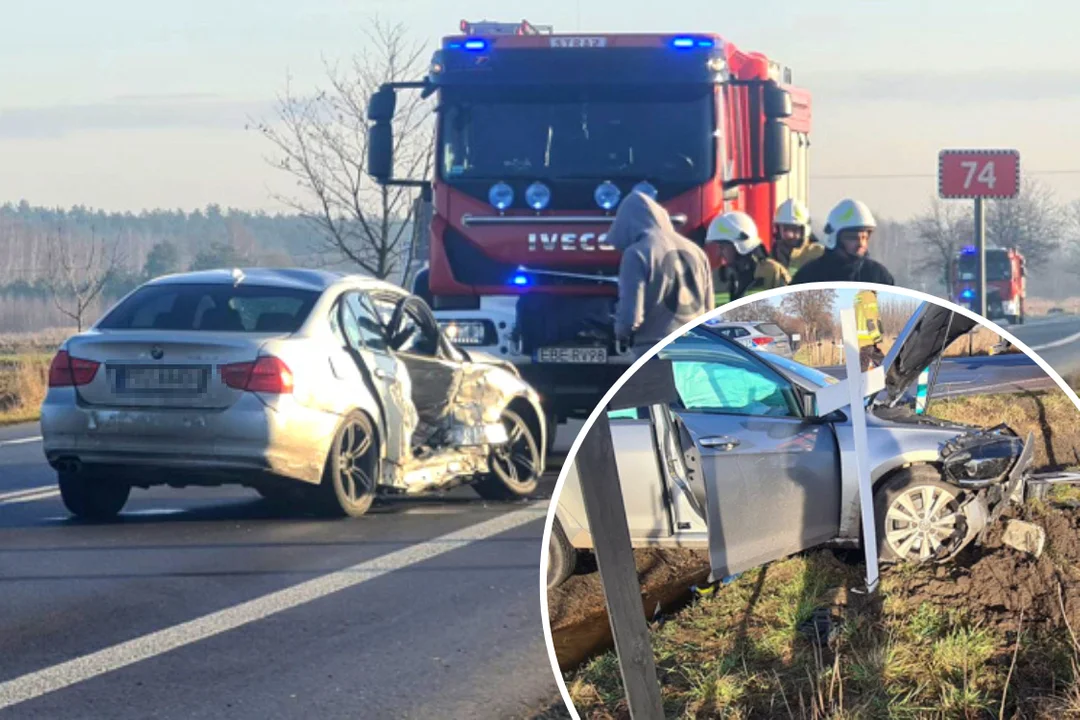 Roztrzaskane auta na skrzyżowaniu. Policja, straż i karetka pogotowia na miejscu [FOTO] - Zdjęcie główne