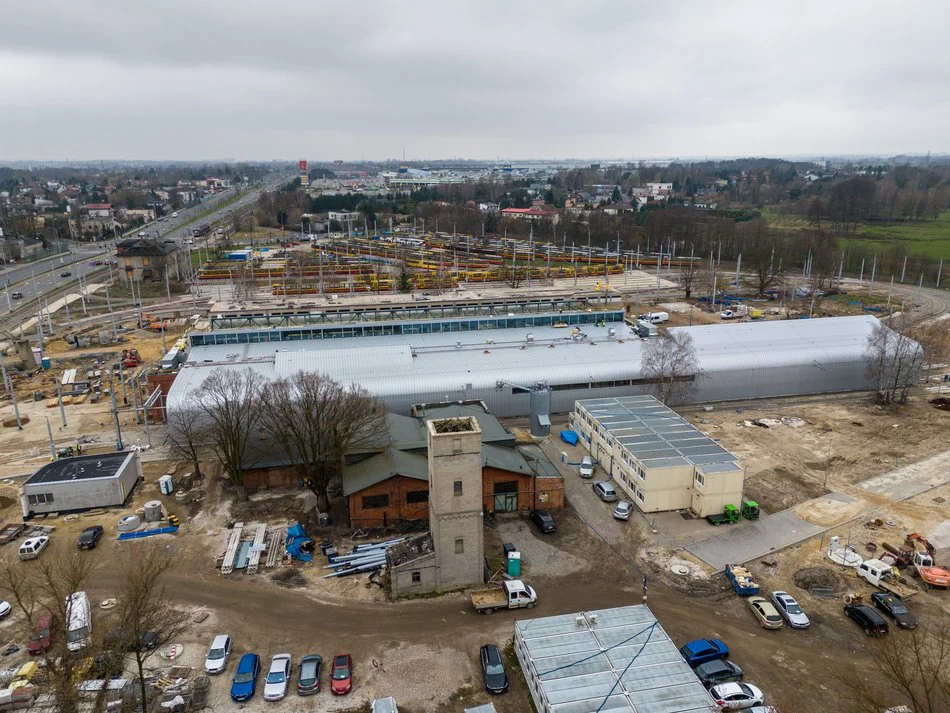 Przebudowa zajezdni tramwajowej Chocianowice - stan na marzec 2024 r.