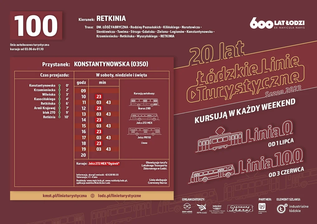 Rozkład jazdy linia 100