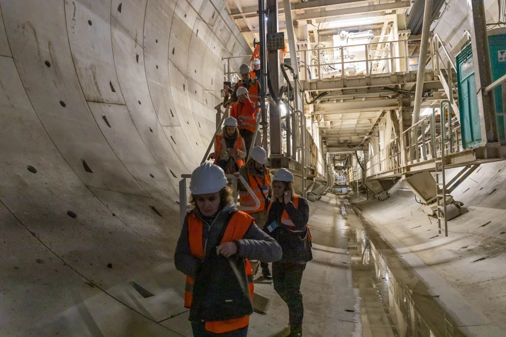 Budowa tunelu kolejowego w Łodzi - przystanek kolejowy Łódź Polesie, 18 maj 2023 r.