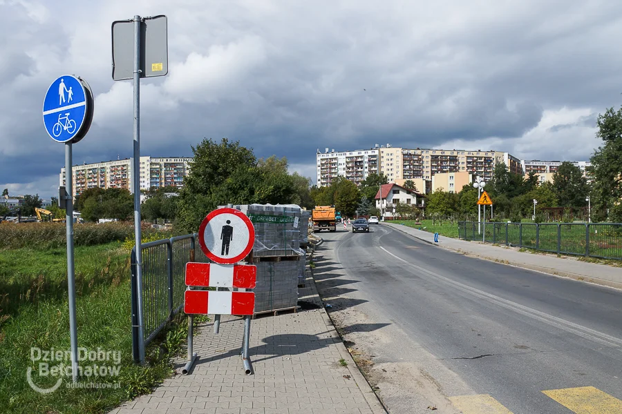 Budowa łącznika na Okrzei