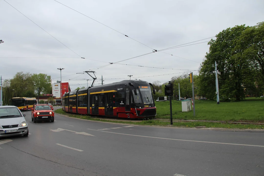 Tramwaje przy Pabianickiej w Łodzi