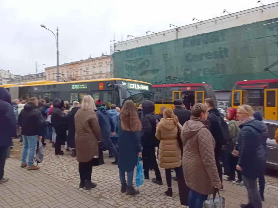 Zatrzymanie tramwajów na ul. Zachodniej