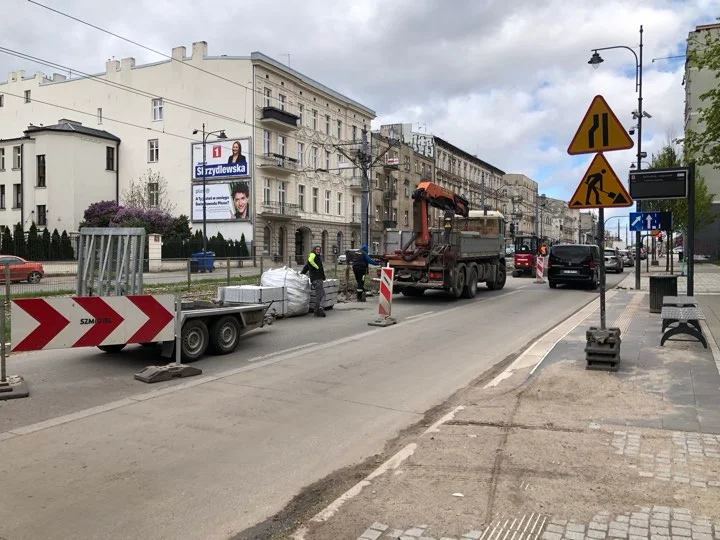 Budowa podwójnych przystanków tramwajowych na Zachodniej w Łodzi